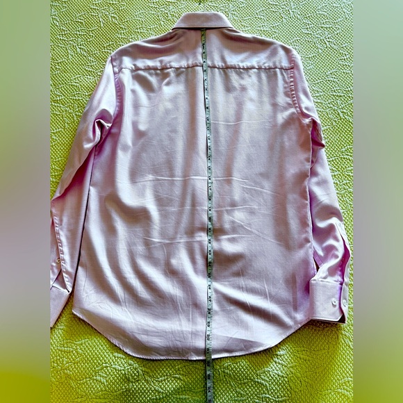 Bugatchi Uomo Men’s Lux Pink Dress Shirt, Size 15 34/35 EUC - Picture 8 of 13